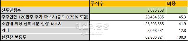 조원태, 자금 앞세운 3자연합에 대한항공 조기 정상화로 맞선다 ...