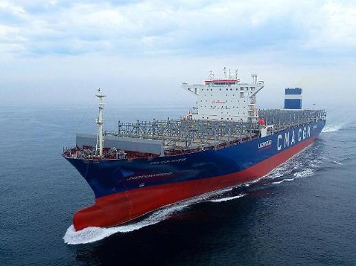Hyundai shipbuilding group builds LNG-powered large container ship 