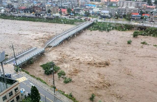台风“美莎克”过境韩国 多地受灾严重
