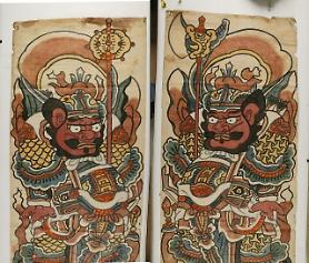 Giant folk painting to be displayed in central square as talisman to ward off bad luck and pandemic