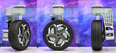Hyundai Mobis develops all-in-one EV wheel system capable of crab walking