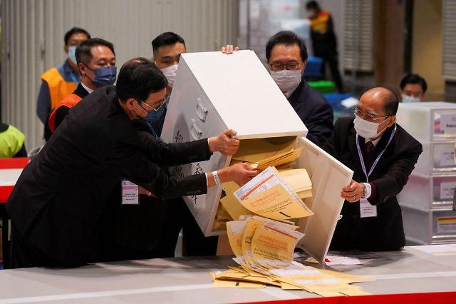 홍콩 선거제 개편 후 첫 입법회 선거 투표율 역대 최저