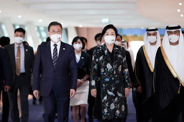 [포토] 두바이 도착한 문재인 대통령