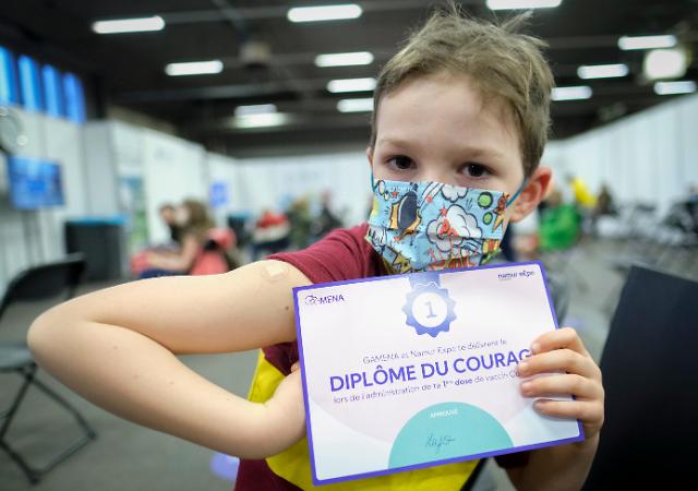 [포토] 벨기에, 6세 이상 어린이 코로나 백신접종 개시 