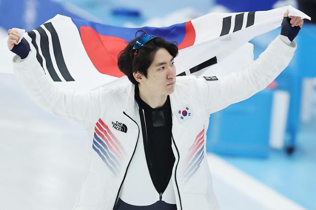 韩选手车旼奎摘北京冬奥速滑男子500米银牌
