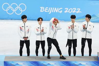 [2022 베이징 동계올림픽] 곽윤기, 방탄소년단 다이너마이트 세레머니