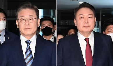 [이주의 여론조사] 李·尹, 또 오차범위 내 박빙구도...D-10에도 피마르는 정치권