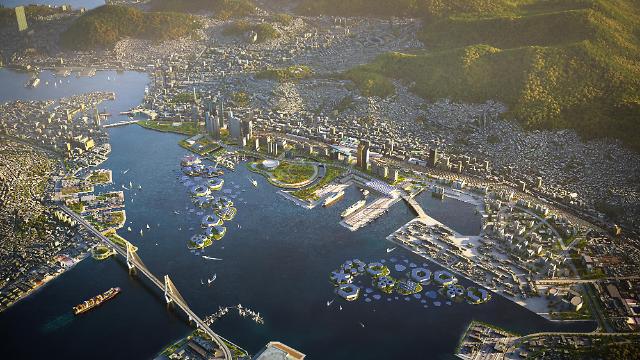 Worlds first prototype floating community in Busan designed to accommodate residents living on ideal eco-village