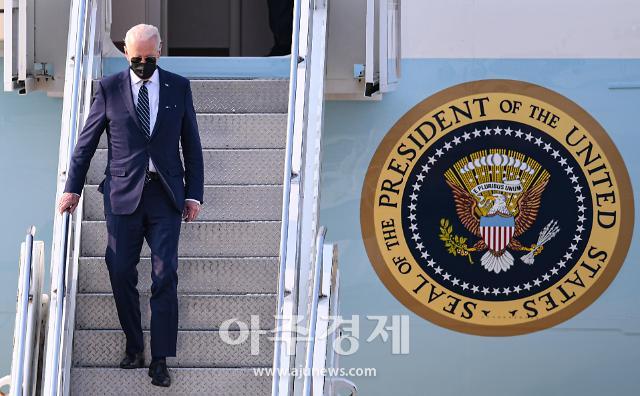[포토] 바이든 美 대통령, 한국 도착