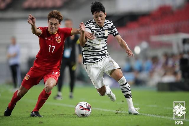 2022东亚杯韩国男足首战3比0战胜中国