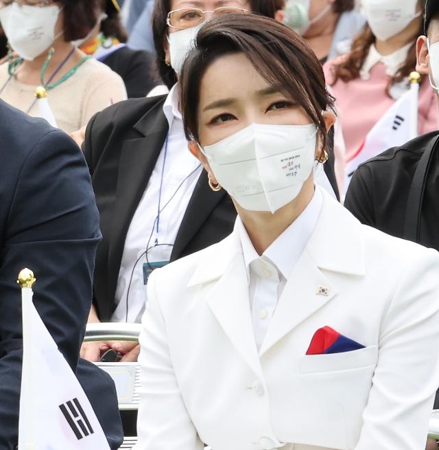 [포토] 광복절 경축식 참석한 김건희 여사