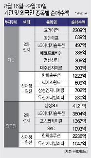 [약세장서 살아남기] 기관·외인, 약세장서도 2차전지·신재생에너지는 사자