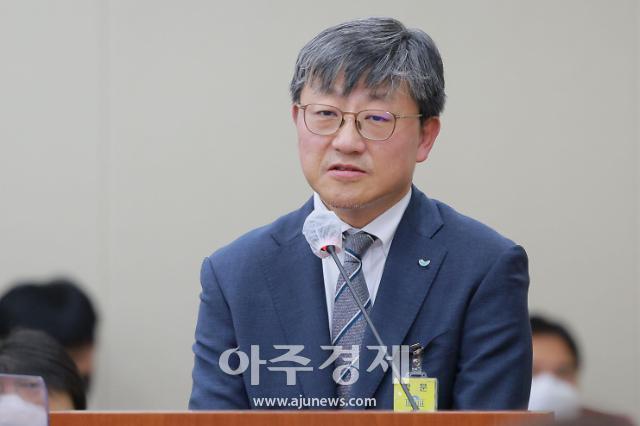 [포토] 국정감사 증인 출석한 강동석 SPL 대표이사
