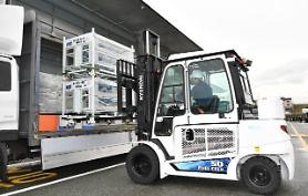 Forklift equipped with Hyundai Mobis fuel cell power pack selected for state demonstration