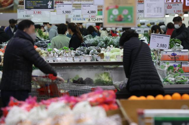 菜价跌了 韩国11月CPI同比涨幅收窄至5%