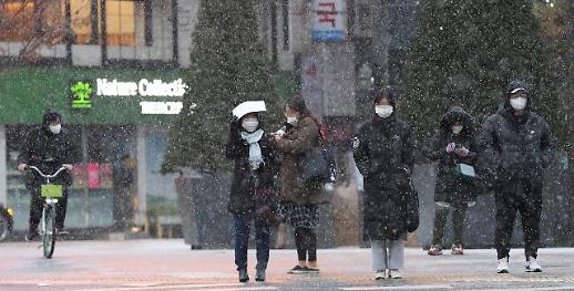 冒着大雪去上班