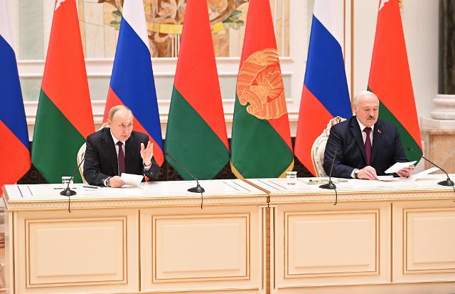 푸틴, 벨라루스와 정상회담서 참전 대신 동맹 강조