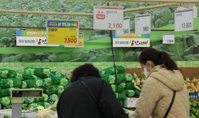韩国11月生产者物价指数回落 农产品、油价均下降