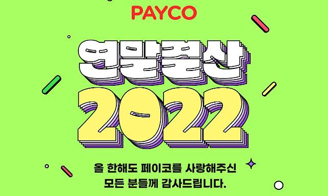 ​"포인트 적립 1위 1200만원" 페이코 2022 연말결산 발표