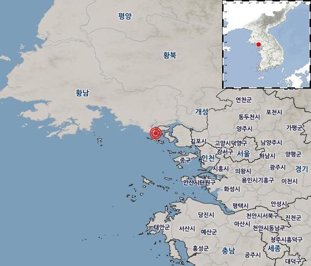 9日未明、仁川江華沖でM3.7の地震が発生
