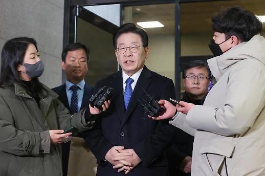 李在明就大庄洞弊案接受审讯 谴责检方以起诉为目的捏造事实