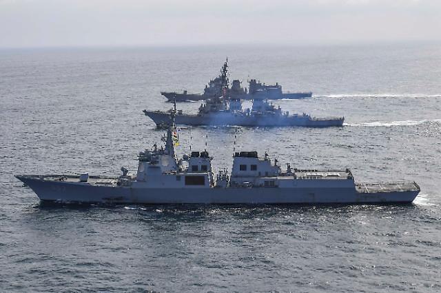 国防部「5月末に韓米日などが参加する海上遮断演習を実施」