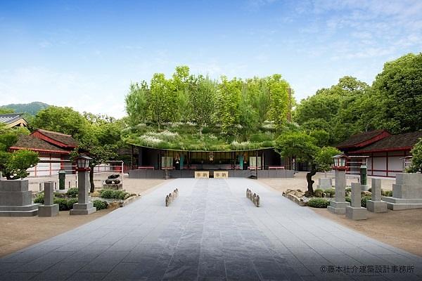 Le sanctuaire Dazaifu Tenmangu complète Gariden, un sanctuaire spécial pour accueillir les visiteurs