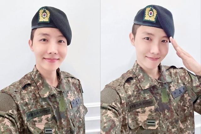 BTS member J-Hope completes basic training at army boot camp