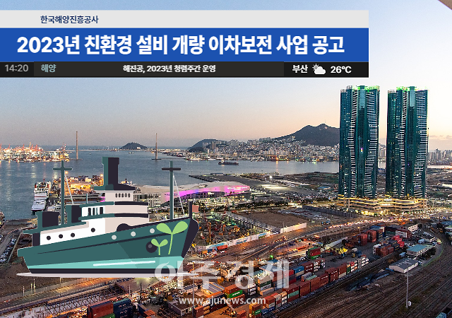 한국해양진흥공사(사장 김양수)는 해수부로부터 위탁받아 수행 중인 「친환경 설비 개량 이차보전 사업(이하 ‘이차보전사업’)」의 2023년 하반기 사업 공고를 6월 2일(금) 자사 홈페이지에 게재했다