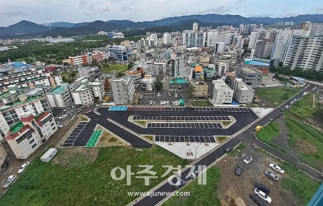 완공된 황성동 공영주차장 사진경주시