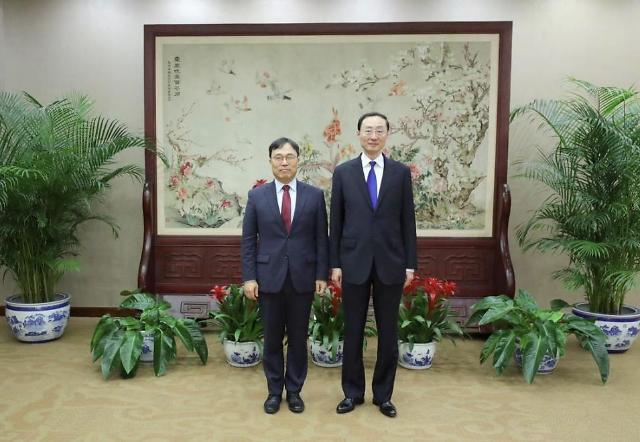 韩中外交部高官在北京会面 就加强政治外交沟通达成共识