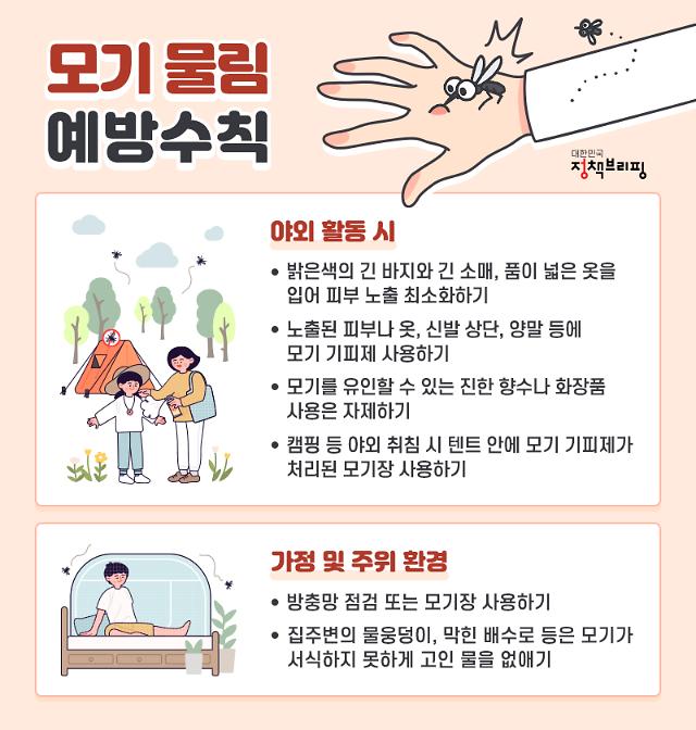 경산시는 일본뇌염에 걸리지 않도록 심민들을 대상으로 모기예방 수칙을 담은 안내를 실시했다사진은 모기예방수칙 안내문사진경산시 