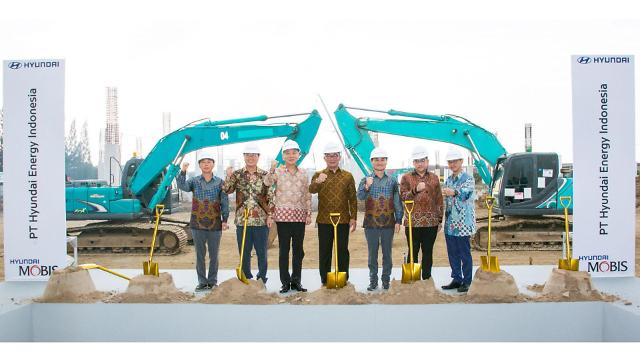 현대모비스 인도네시아 배터리 모듈 공장 착공식이 지난 5월 수도 자카르타 외곽 자와바랏주州에서 진행됐다사진현대모비스