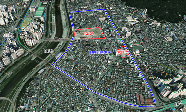 중화 재정비촉진지구 위치도 사진서울시