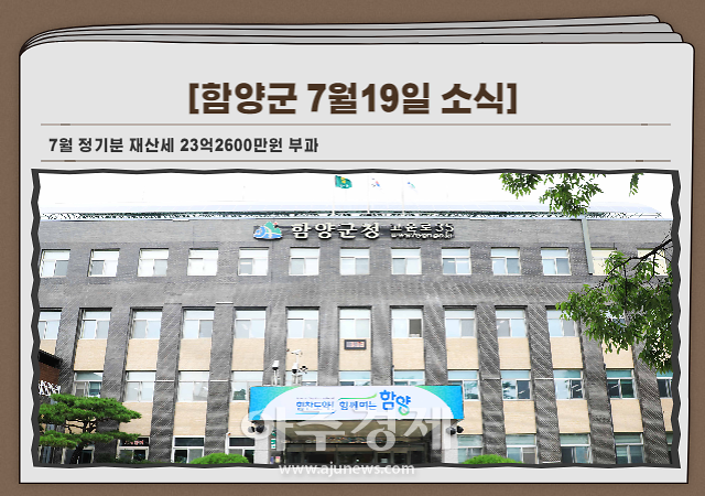 함양군은 2023년도 정기분 재산세 2만1765건에 대해23억2600만원을 부과했다사진함양군