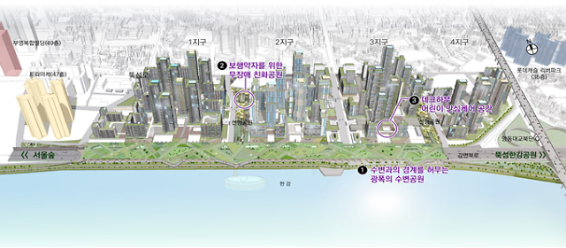 서울시가 지난달 27일 발표한 성수전략정비구역 재개발 정비계획 종합구상안 사진박새롬 기자