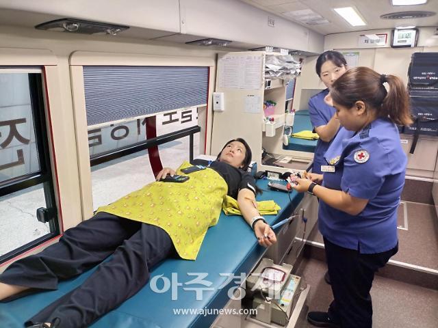 춘천도시공사 생명나눔 헌혈캠페인 참여 모습 사진춘천도시공사