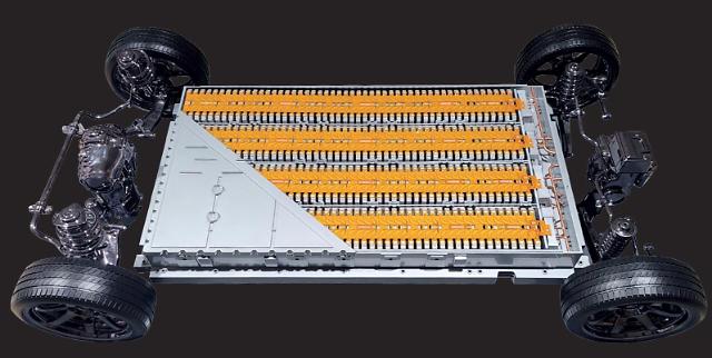 PFC를 탑재한 전기차 배터리 플랫폼 모형 이미지 사진주두산
