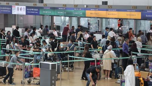 Number of S. Korean overseas travelers surpasses six mln in July