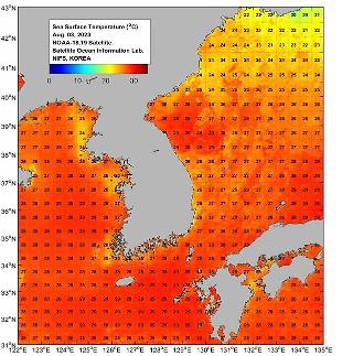 한반도 인근 해양도 섭씨 30도 육박...세계의 바다가 끓는다