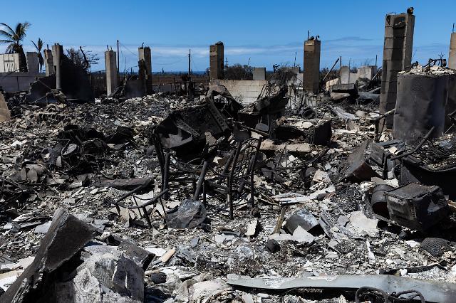 화재 이후 폐허만 남은 하와이 마우이 섬 라하이나 지역사진EPA연합뉴스