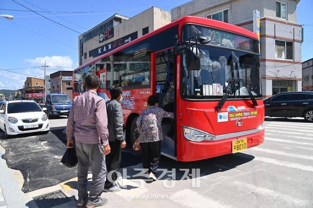 청송군 시내버스 무료 이용 장면 사진경상북도