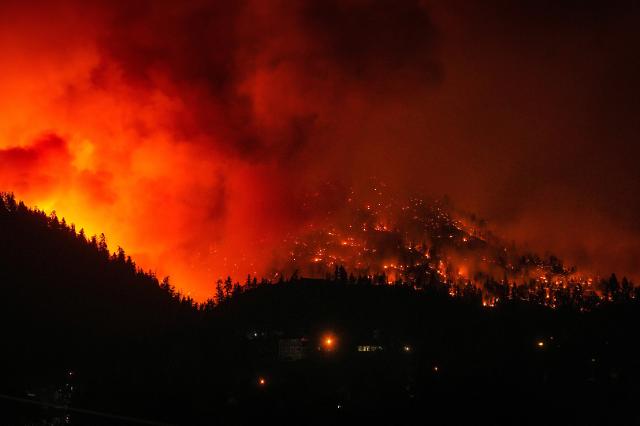 캐나다 브리티시 컬럼비아주 켈로우나 지역의 산불사진AP연합뉴스