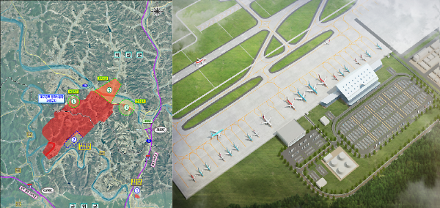 대구경북통합신공항 전체 사업부지좌대구경북통합신공항 민간공항 조감도우