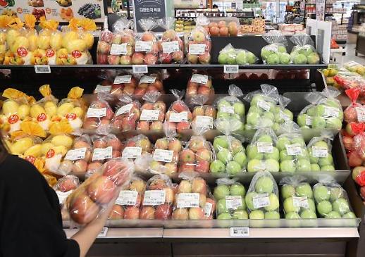  中秋节临近 韩国水果物价飞涨 蔬菜价格反降