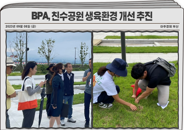 부산항만공사는 부산항 북항 1단계 재개발사업 이관을 대비해 전문가 합동점검반을 구성하고 친수공원 수목상태의 점검 및 생육환경 개선을 추진한다 사진부산항만공사