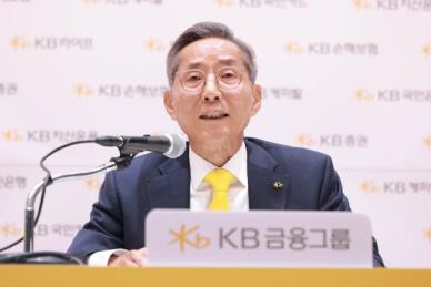 [포토] 소회 밝히는 윤종규 KB금융그룹 회장