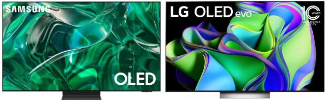 삼성전자 OLED TV와 LG전자 올레드 에보 사진삼성전자 LG전자
