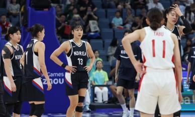 [항저우AG] 한국 여자농구, 일본에 58-81로 패…결승 좌절