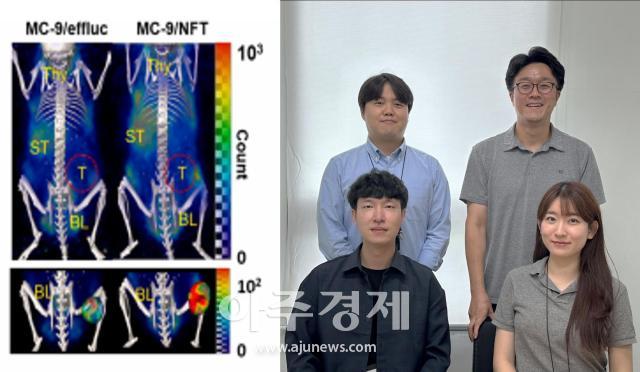 케이메디허브 전임상센터 연구진은 종양미세환경에서 신규 생체영상기술을 개발하여 비만세포의 영상화에 연구를 국제저널에 게재했으며 케이메디허브 전임상센터 전용현 부장과 이재언 최준영 전소연 연구원이다 사진케이메디허브